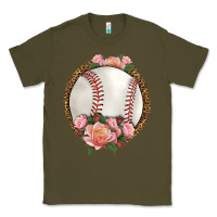 Army Green western baseball with roses Classic Tee - HRA Design Shop