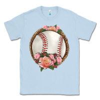 Dusty Blue western baseball with roses Classic Tee - HRA Design Shop