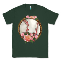 Sports Green western baseball with roses Classic Tee - HRA Design Shop
