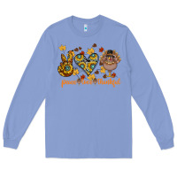 Colony Blue Peace Love Thankful Long Sleeve Tee - CowhideDigitalArt