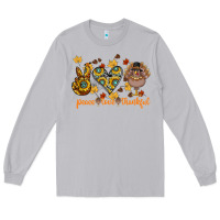 Moon Dust Peace Love Thankful Long Sleeve Tee - CowhideDigitalArt
