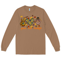 Toasted Coconut Peace Love Thankful Long Sleeve Tee - CowhideDigitalArt