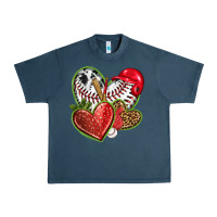 Midnight Navy baseball with strawberry hearts Urban Heavy Tee - texasbilliewilder