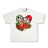 Pistachio baseball with strawberry hearts Urban Heavy Tee - texasbilliewilder