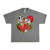 Baseball With Strawberry Hearts Urban Heavy Tee | Teevron