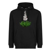 Black Yucca Flower IIIustrations Heavyweight Hoodie - LillyAllenDesigns