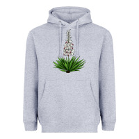 Heather Grey Yucca Flower IIIustrations Heavyweight Hoodie - LillyAllenDesigns