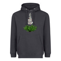 Smoke Yucca Flower IIIustrations Heavyweight Hoodie - LillyAllenDesigns