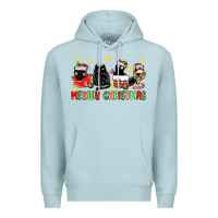 Blue Mist meowy christmas cats Premium Hoodie - MaliasSmallBusiness