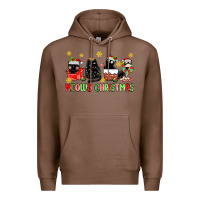 Chestnut meowy christmas cats Premium Hoodie - MaliasSmallBusiness