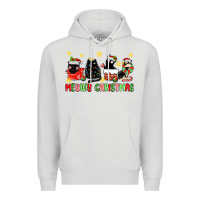 Dove Grey meowy christmas cats Premium Hoodie - MaliasSmallBusiness