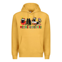 Mustard meowy christmas cats Premium Hoodie - MaliasSmallBusiness