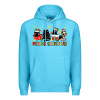 Ocean Blue meowy christmas cats Premium Hoodie - MaliasSmallBusiness