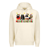 Tofu meowy christmas cats Premium Hoodie - MaliasSmallBusiness