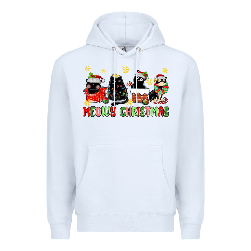 Meowy Christmas Cats Premium Hoodie by MaliasSmallBusiness | Teevron