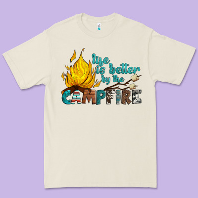 Life Is Better By The Campfire Premium Tee Designed By Artiststas