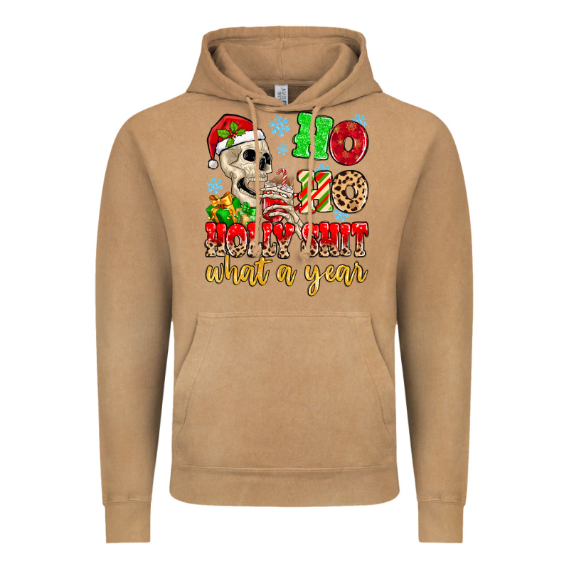 Ho Ho Holy Shit What A Year Vintage Hoodie by MaliasSmallBusiness | Teevron