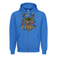 True Royal oh deer Christmas Zipper Hoodie - BundleAndBundleShop
