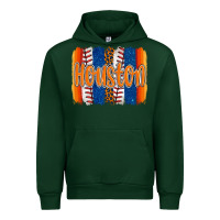 Forest Green houston baseball team spirit brushstrokes Urban Hoodie - Artiststas