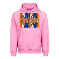 Fuchsia Pink houston baseball team spirit brushstrokes Urban Hoodie - Artiststas