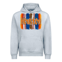 Heather Grey houston baseball team spirit brushstrokes Urban Hoodie - Artiststas