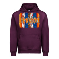 Mauve Wine houston baseball team spirit brushstrokes Urban Hoodie - Artiststas