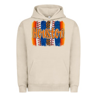 Pigment French Oak houston baseball team spirit brushstrokes Urban Hoodie - Artiststas