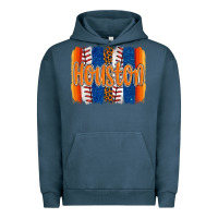 Pigment Midnight Navy houston baseball team spirit brushstrokes Urban Hoodie - Artiststas