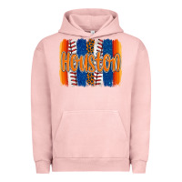 Pigment Salmon houston baseball team spirit brushstrokes Urban Hoodie - Artiststas
