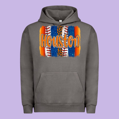 Houston Baseball Team Spirit Brushstrokes Urban Hoodie Designed By Artiststas
