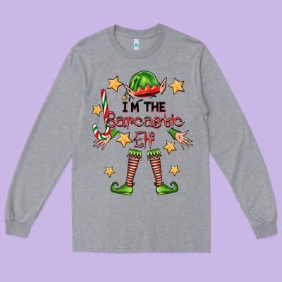 Im The Sarcastic Elf Long Sleeve Tee Designed By Fadigitalartstudio