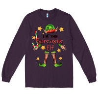 Plum im the sarcastic elf Long Sleeve Tee - FaDigitalArtStudio