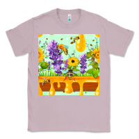 Lilac honeydrip bee lavender daisy sunflower seamless pa Classic Tee - FaDigitalArtStudio