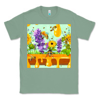 Sage honeydrip bee lavender daisy sunflower seamless pa Classic Tee - FaDigitalArtStudio