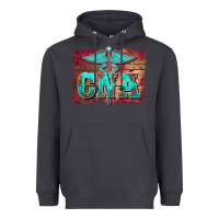 Smoke western nurse certified nurse  assistant medilcal symbol  background Heavyweight Hoodie - BarkalooDesign
