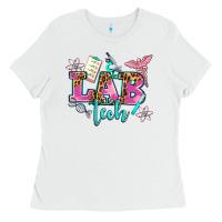 White lab tech Ladies Tee - AdoDesignShop