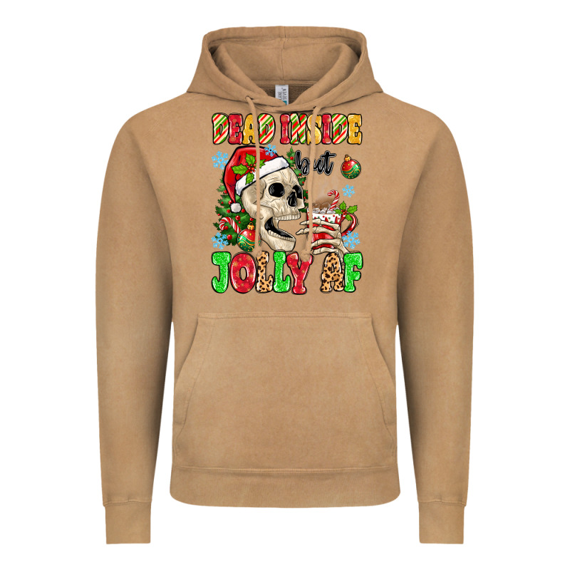 Dead Inside But Jolly Af Vintage Hoodie by MaliasSmallBusiness | Teevron
