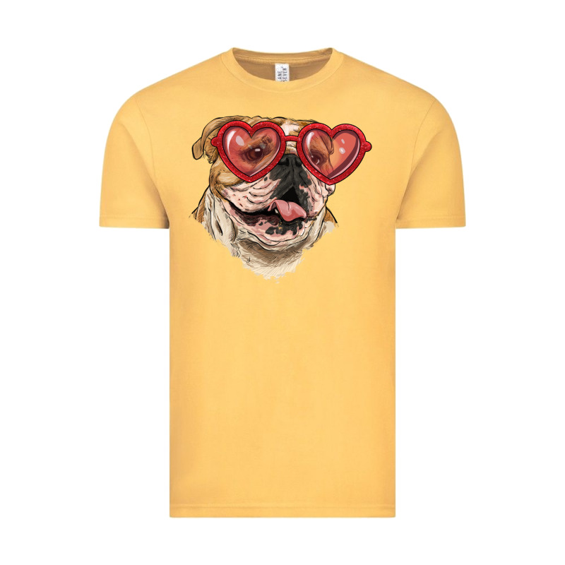 English Bulldog With Love Glass Vintage Tee by RanaPortraitStore | Teevron