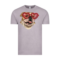 Vintage Zinc english bulldog with love glass Vintage Tee - RanaPortraitStore