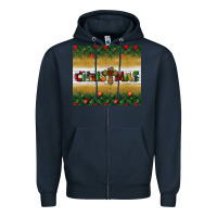 Navy Christmas with cross Zipper Hoodie - BundleAndBundleShop
