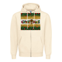 Sandshell Christmas with cross Zipper Hoodie - BundleAndBundleShop