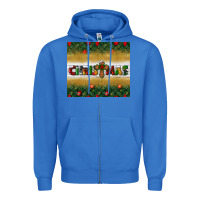 True Royal Christmas with cross Zipper Hoodie - BundleAndBundleShop
