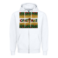 White Christmas with cross Zipper Hoodie - BundleAndBundleShop