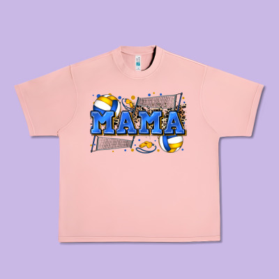 Mama Volleyball Urban Heavy Tee Designed By Zillion Design Studio