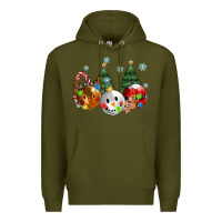 Army Green christmas Premium Hoodie - MaliasSmallBusiness