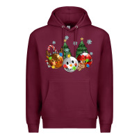 Burgundy christmas Premium Hoodie - MaliasSmallBusiness