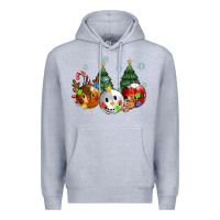 Heather Grey christmas Premium Hoodie - MaliasSmallBusiness