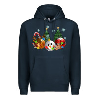 Navy christmas Premium Hoodie - MaliasSmallBusiness