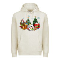 Oatmeal Heather christmas Premium Hoodie - MaliasSmallBusiness