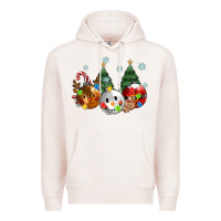 Pale Pink christmas Premium Hoodie - MaliasSmallBusiness
